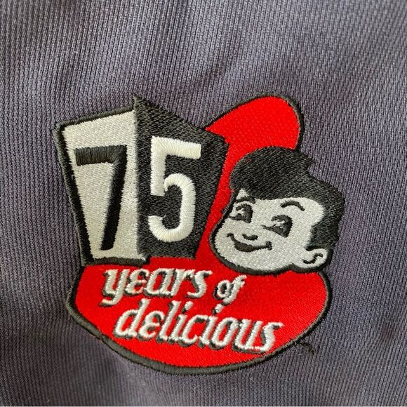 Harriton Big Boy Restaurants Uniform Short Sleeve Button Down Shirt Womens 2XL - Picture 2 of 6